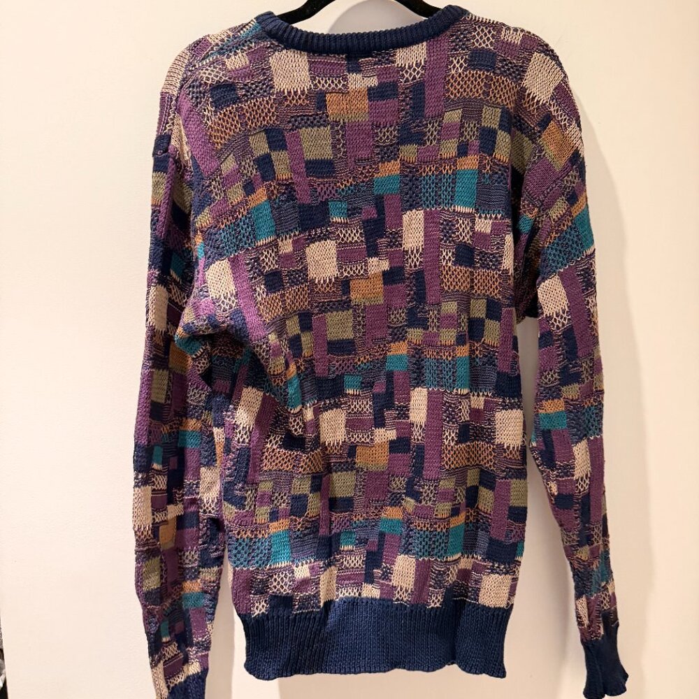 Bellagio Patchwork Knit Sweater – Designed in Ita… - image 2